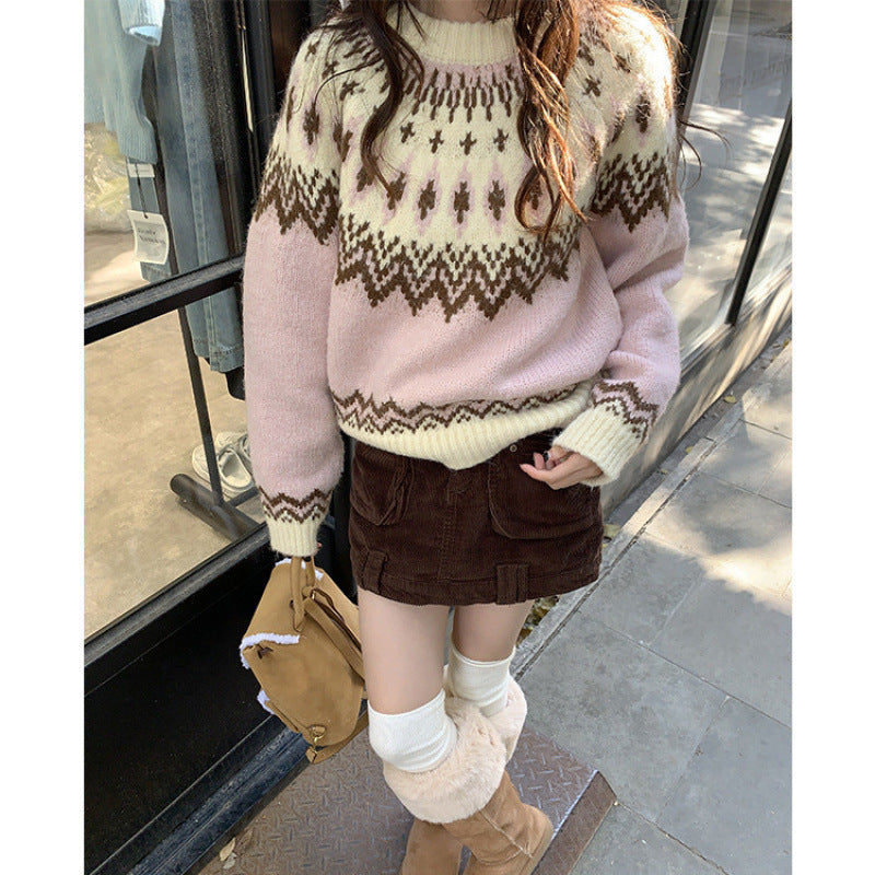 New Younger College Style Pullover Sweater For Women
