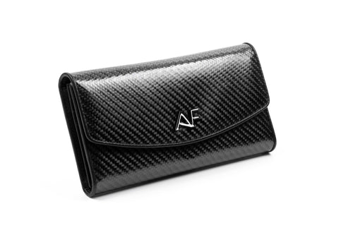 Assure Fashion Damen-Geldbörse – Schwarz in Carbon-Optik