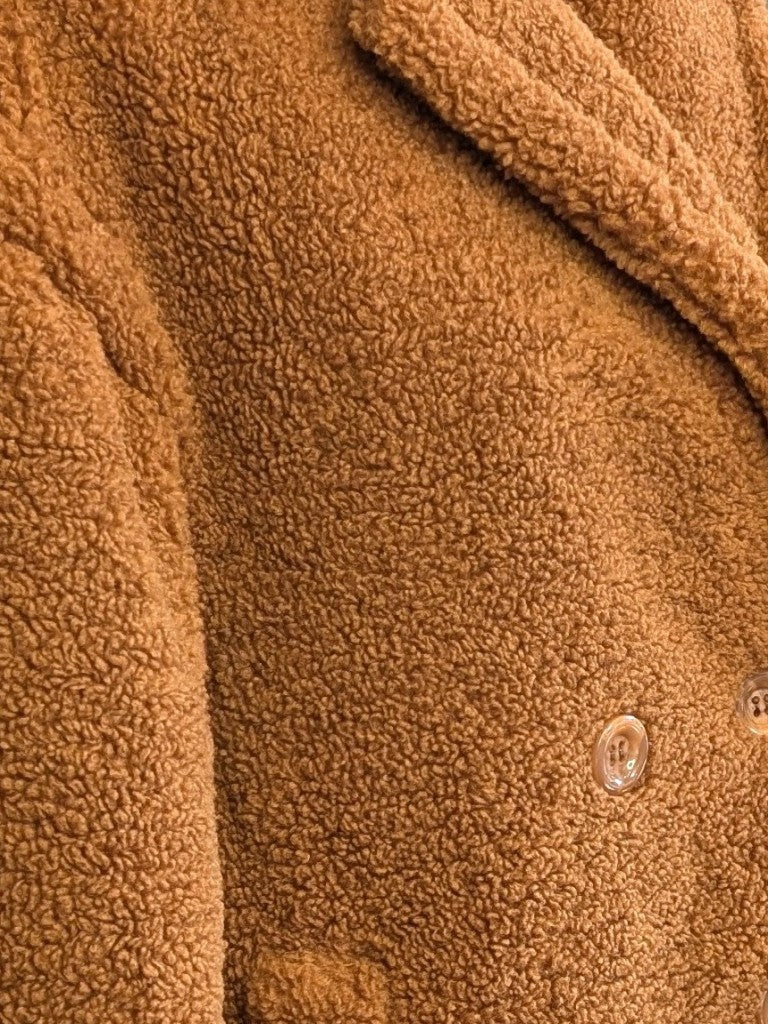Teddy Mantel L/XL Cognac Flauschig Weich Warm Lang Kunstpelz - von Orice Style 523 J0298