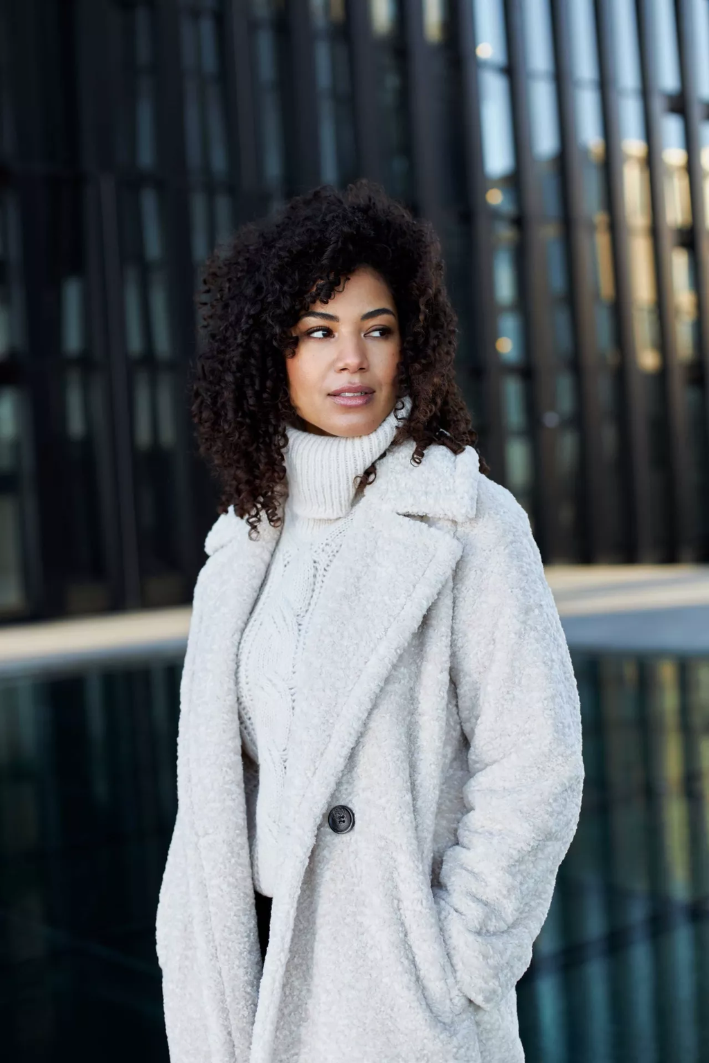 Damen Teddymantel Alba