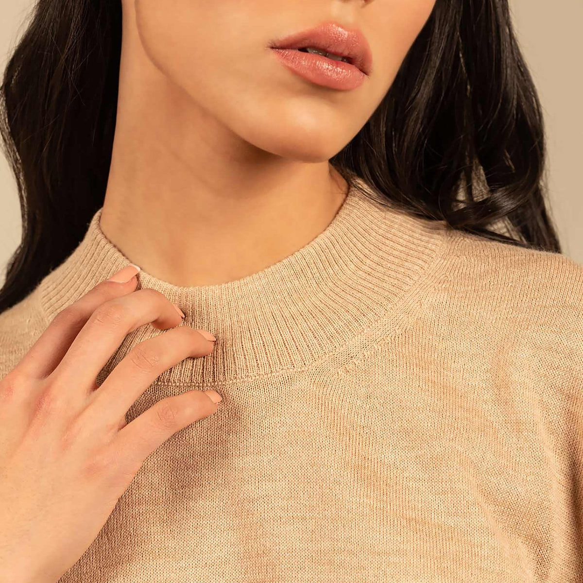 KUNA - Alpaka Damen Pullover Turtleneck - Anahi – 100 % Baby‑Alpaka